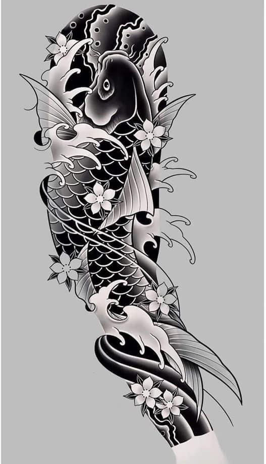 鯉魚紋身新設(shè)計(jì)，友情與陪伴的溫馨故事展
